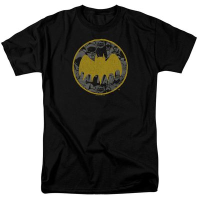 Batman Vintage Symbol Collage Mens T Shirt Black Retro Pop Classics