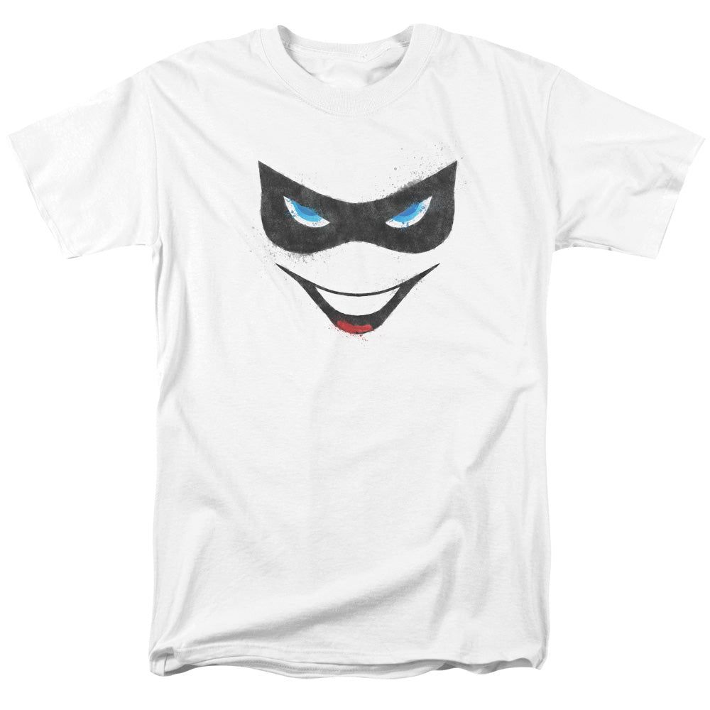 Batman Harley Face Mens T Shirt White Retro Pop Classics