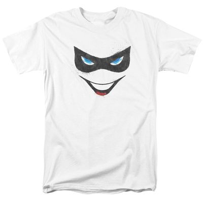 Batman Harley Face Mens T Shirt White Retro Pop Classics