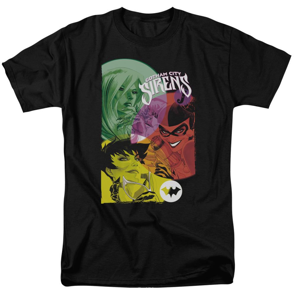 Batman Gotham Sirens Mens T Shirt Black Retro Pop Classics