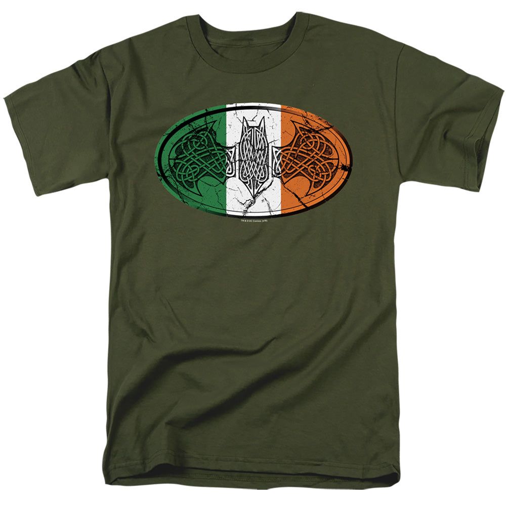 Batman Irish Celtic Symbol Mens T Shirt Military Green Retro Pop Classics