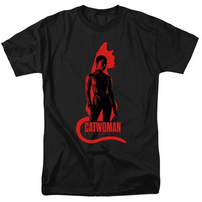 The Batman Selina Kyle Cat Silhouette Mens T Shirt Black Retro Pop Classics