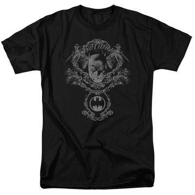 Batman Dark Knight Heraldry Mens T Shirt Black Retro Pop Classics
