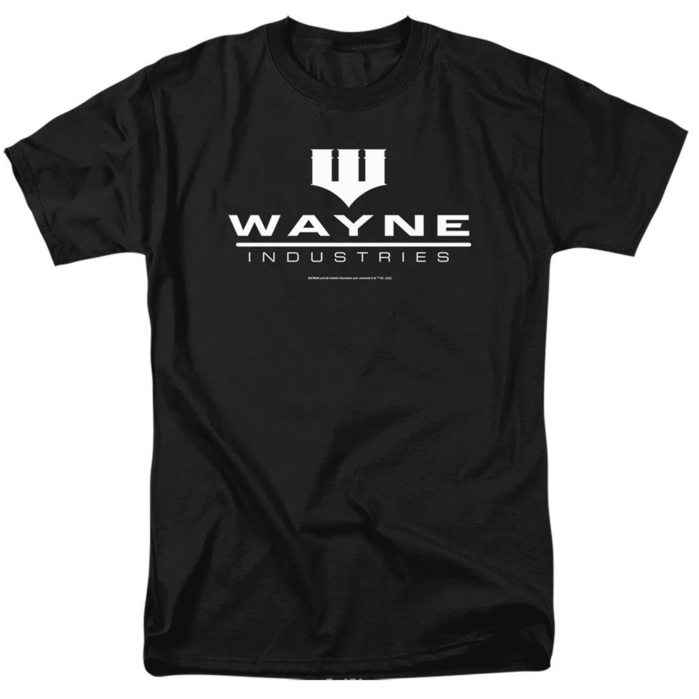 Batman Wayne Logo On Black Mens T Shirt Black Retro Pop Classics