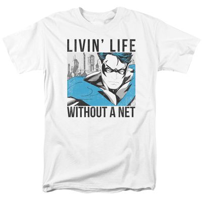 Batman Without A Net Mens T Shirt White Retro Pop Classics