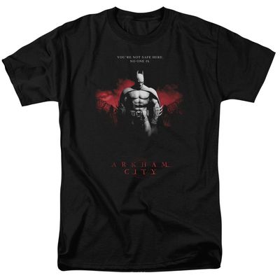 Batman Arkham City Standing Strong Mens T Shirt Black Retro Pop Classics