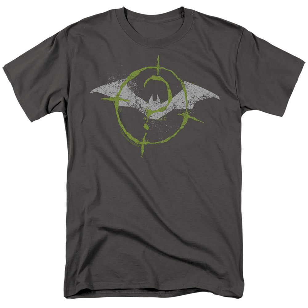 The Batman (2022) Scribbles Bat Logo Mens T Shirt Charcoal Retro Pop Classics