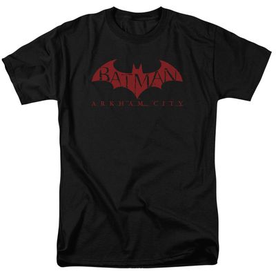 Batman Arkham City Red Bat Mens T Shirt Black Retro Pop Classics