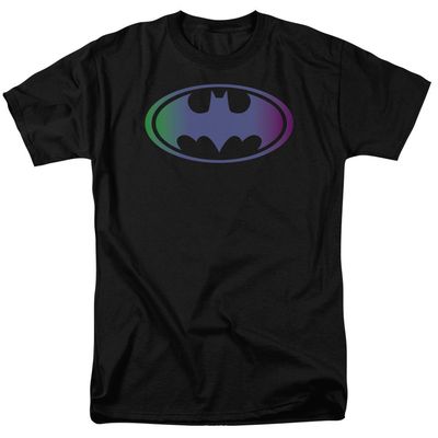 Batman Gradient Bat Logo Mens T Shirt Black Retro Pop Classics
