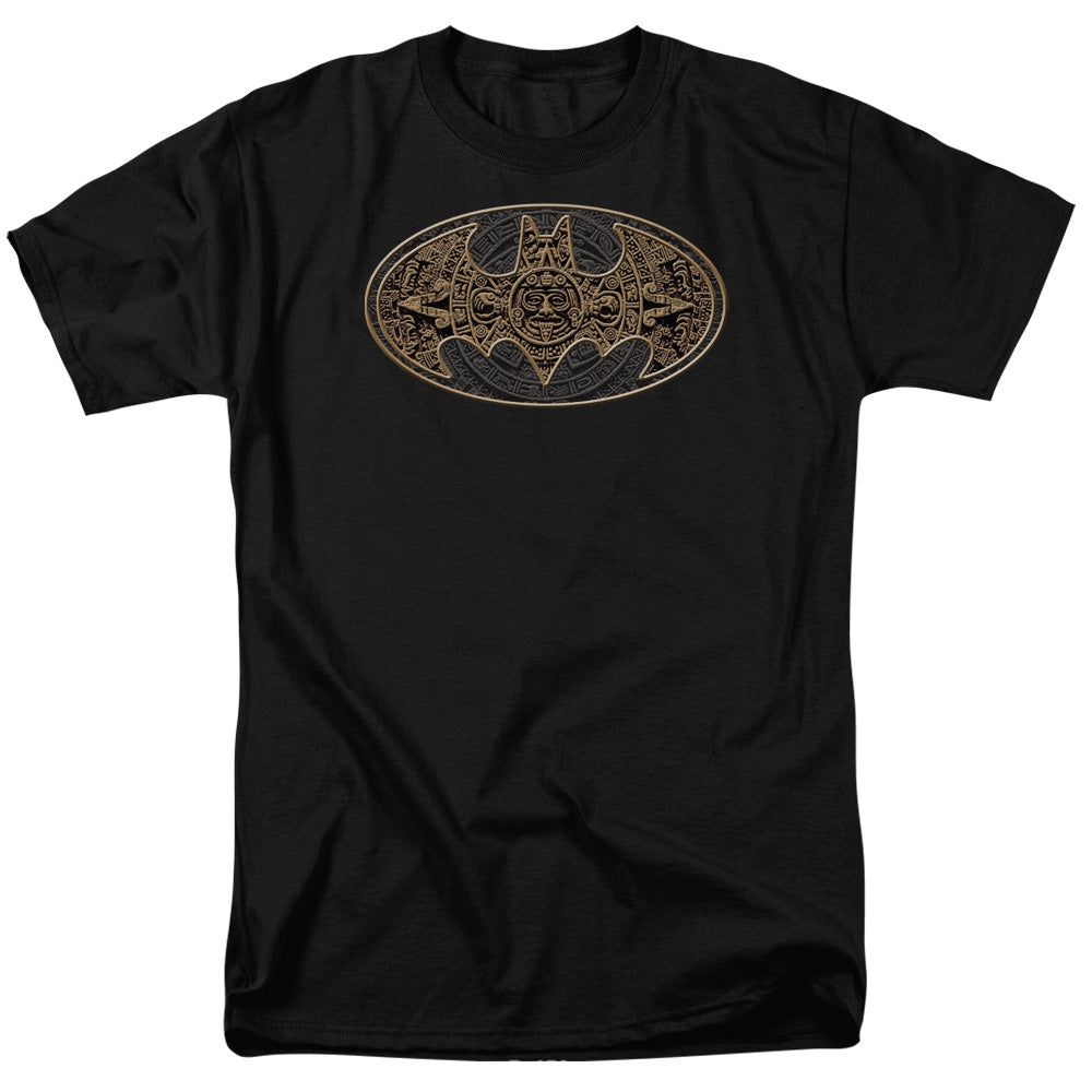 Batman Aztec Bat Logo Mens T Shirt Black Retro Pop Classics
