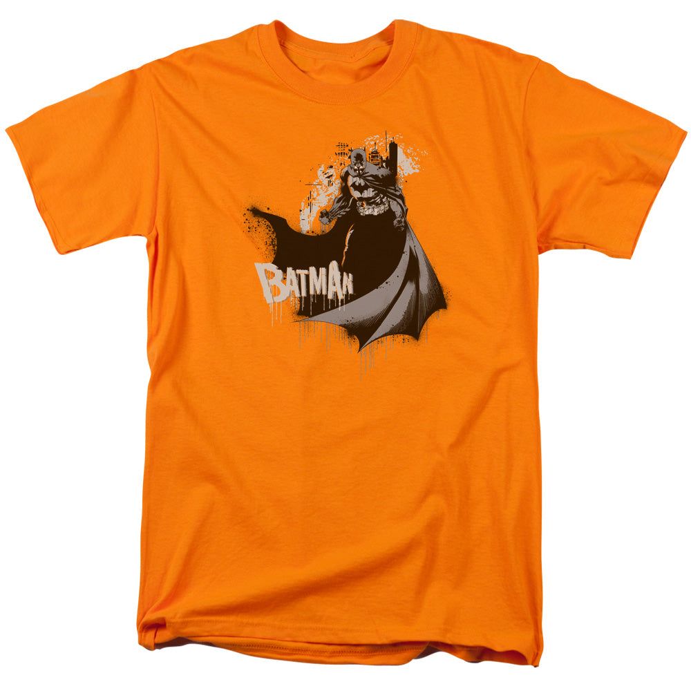 Batman The Drip Knight Mens T Shirt Orange Retro Pop Classics