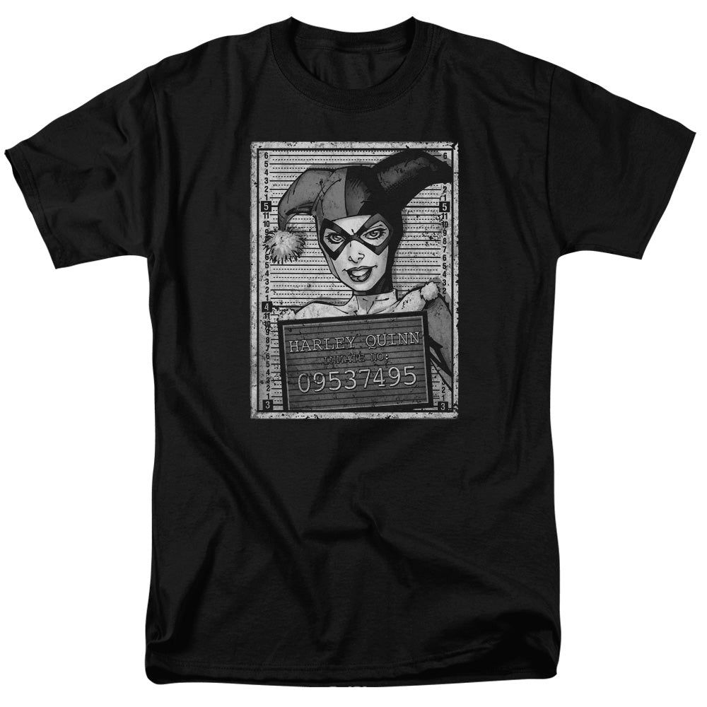 Batman Harley Inmate Mens T Shirt Black Retro Pop Classics