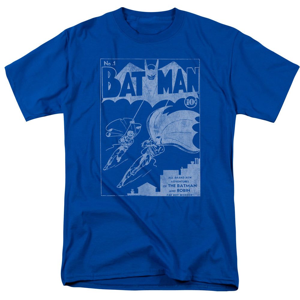 Batman Issue 1 Cover Mens T Shirt Royal Blue Retro Pop Classics