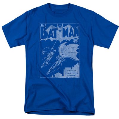 Batman Issue 1 Cover Mens T Shirt Royal Blue Retro Pop Classics