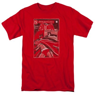 Batman DOA Cover Mens T Shirt Red Retro Pop Classics