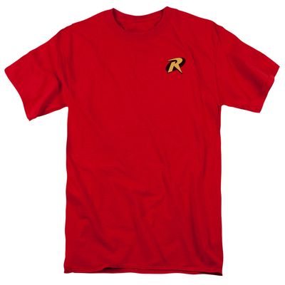 Batman Robin Logo Mens T Shirt Red Retro Pop Classics