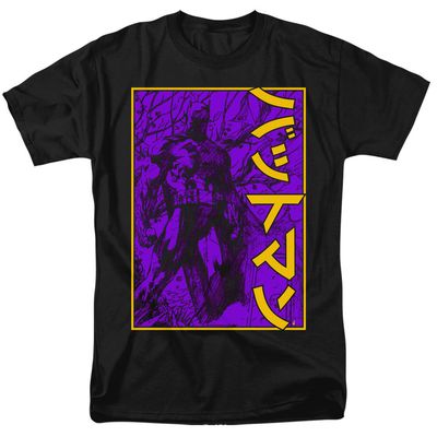 Batman Big Framed Kanji Mens T Shirt Black Retro Pop Classics