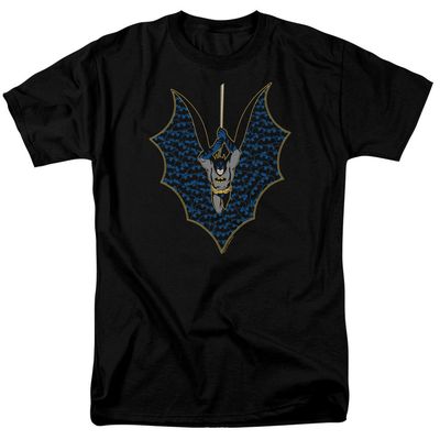 Batman Bat Fill Mens T Shirt Black Retro Pop Classics