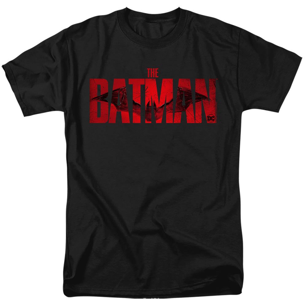 The Batman Crimson Drawn Bat Logo Mens T Shirt Black Retro Pop Classics