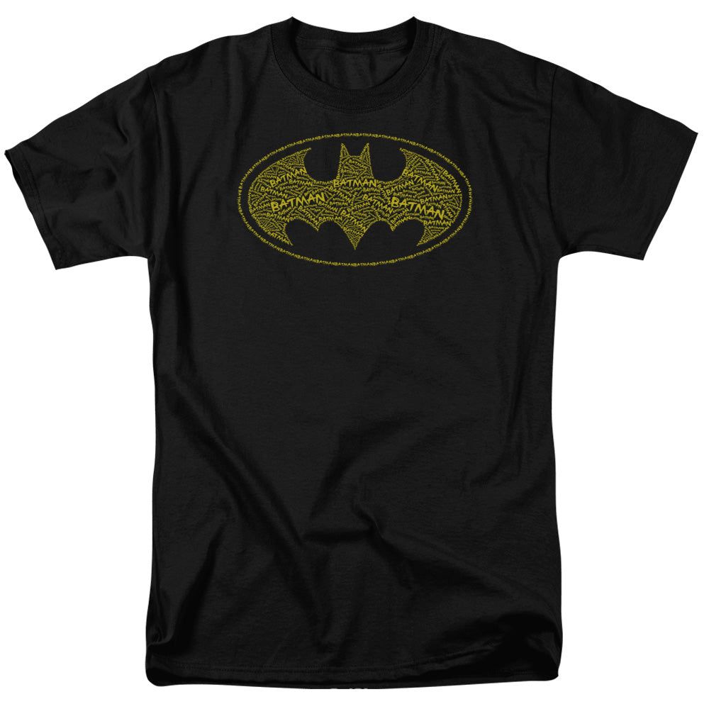 Batman Type Logo Mens T Shirt Black Retro Pop Classics