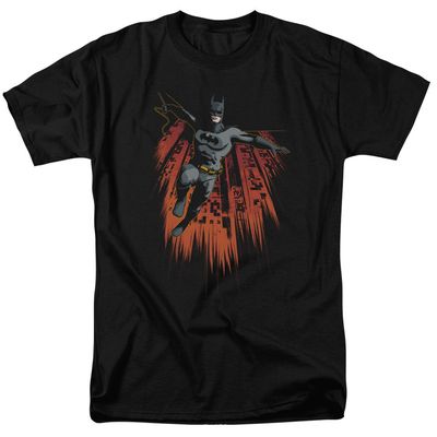 Batman Majestic Mens T Shirt Black Retro Pop Classics
