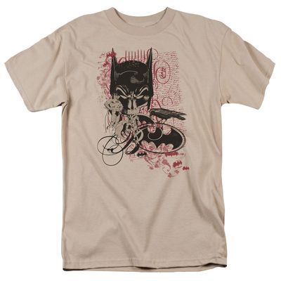 Batman Heroic To The Bone Mens T Shirt Sand Retro Pop Classics