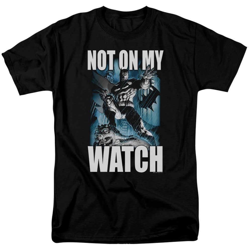 Batman Not On My Watch Mens T Shirt Black Retro Pop Classics