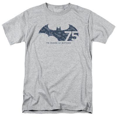 Batman 75 Year Collage Mens T Shirt Athletic Heather Retro Pop Classics