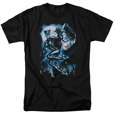 Batman Moonlight Cat Mens T Shirt Black Retro Pop Classics