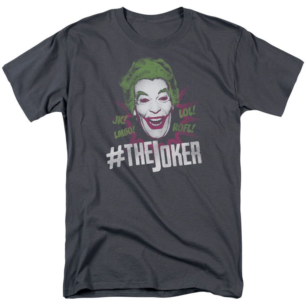 Batman Classic TV #joker Mens T Shirt Charcoal Retro Pop Classics