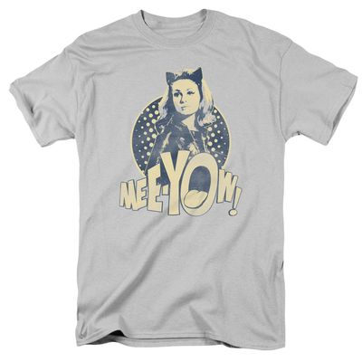 Batman Classic TV Meeyow! Mens T Shirt Silver Retro Pop Classics