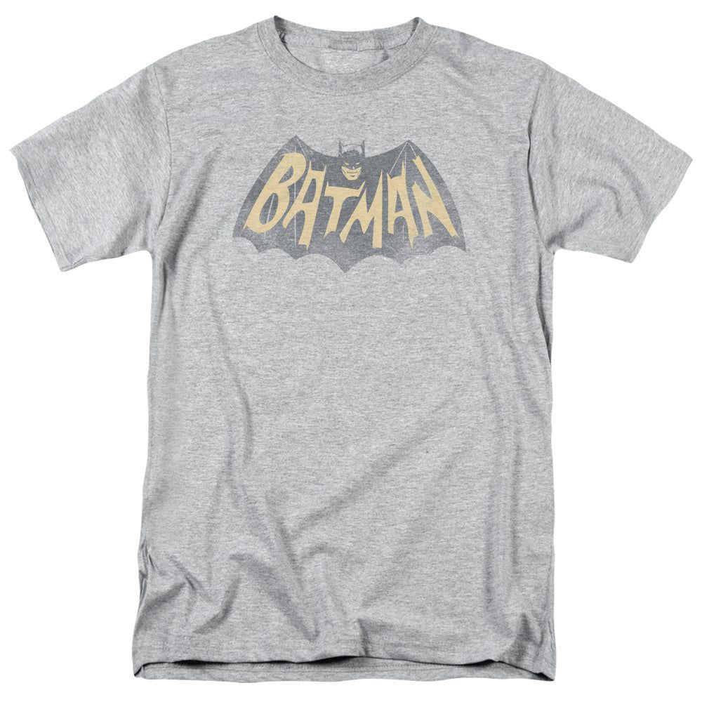 Batman Classic TV Show Logo Mens T Shirt Athletic Heather Retro Pop Classics