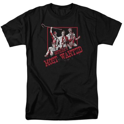 Batman Gothams Most Wanted Mens T Shirt Black Retro Pop Classics