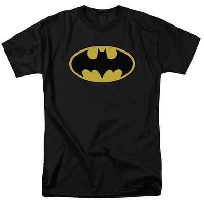 Batman Classic Logo Mens T Shirt Black Retro Pop Classics