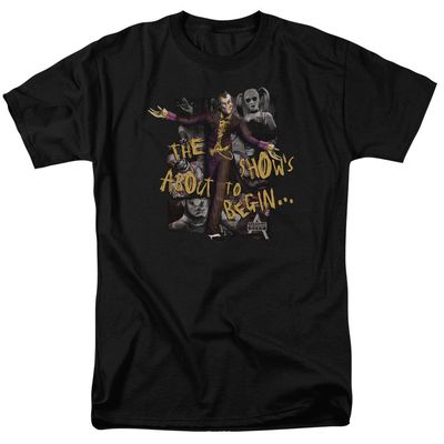 Batman Arkham City About To Begin Mens T Shirt Black Retro Pop Classics