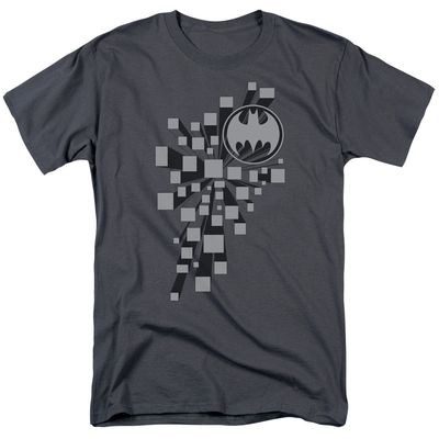 Batman Gotham 3D Mens T Shirt Charcoal Retro Pop Classics