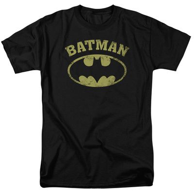 Batman Over Symbol Mens T Shirt Black Retro Pop Classics