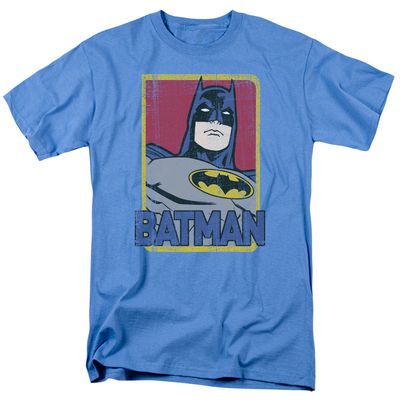 Batman Primary Mens T Shirt Carolina Blue Retro Pop Classics