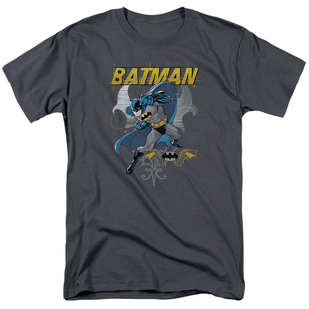 Batman Urban Gothic Mens T Shirt Charcoal Retro Pop Classics