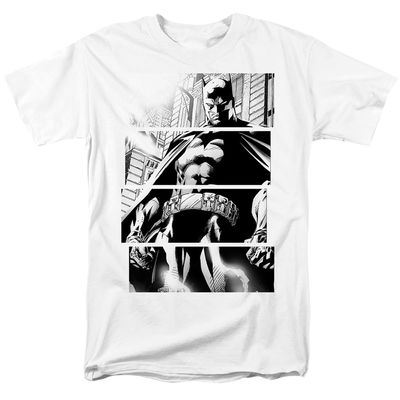 Batman Panels Mens T Shirt White Retro Pop Classics