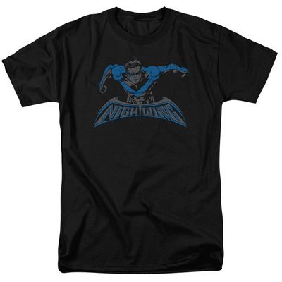 Batman Wing Of The Night Mens T Shirt Black Retro Pop Classics