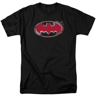 Batman Hardcore Noir Bat Logo Mens T Shirt Black Retro Pop Classics