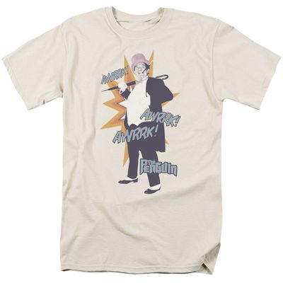 Batman Classic TV Penguin Mens T Shirt Cream Retro Pop Classics