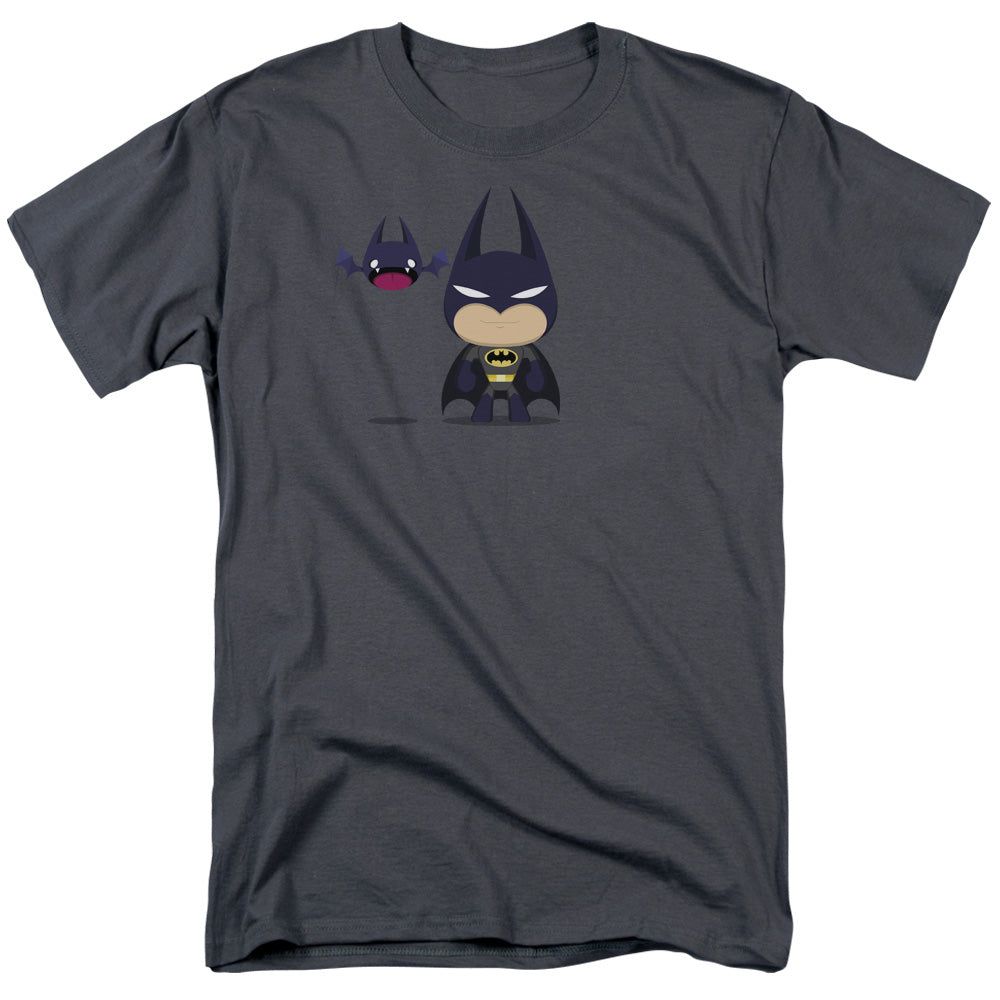 Batman Cute Batman Mens T Shirt Charcoal Retro Pop Classics