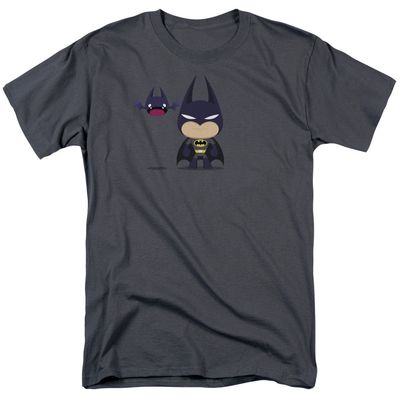 Batman Cute Batman Mens T Shirt Charcoal Retro Pop Classics