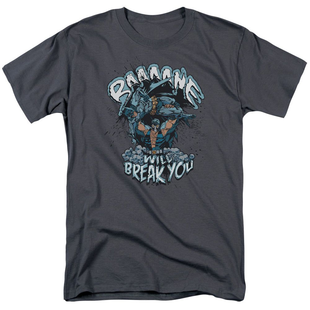 Batman Bane Will Break You Mens T Shirt Charcoal Retro Pop Classics