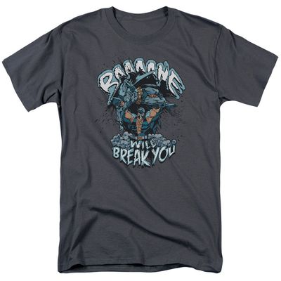 Batman Bane Will Break You Mens T Shirt Charcoal Retro Pop Classics