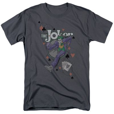 Batman Always A Joker Mens T Shirt Charcoal Retro Pop Classics