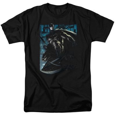 Batman Knight Falls In Gotham Mens T Shirt Black Retro Pop Classics