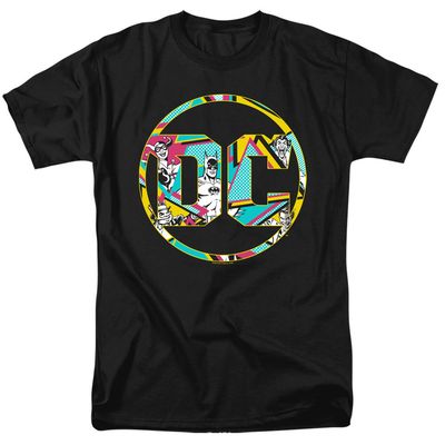 Batman 80s Bat Logo Mens T Shirt Black Retro Pop Classics